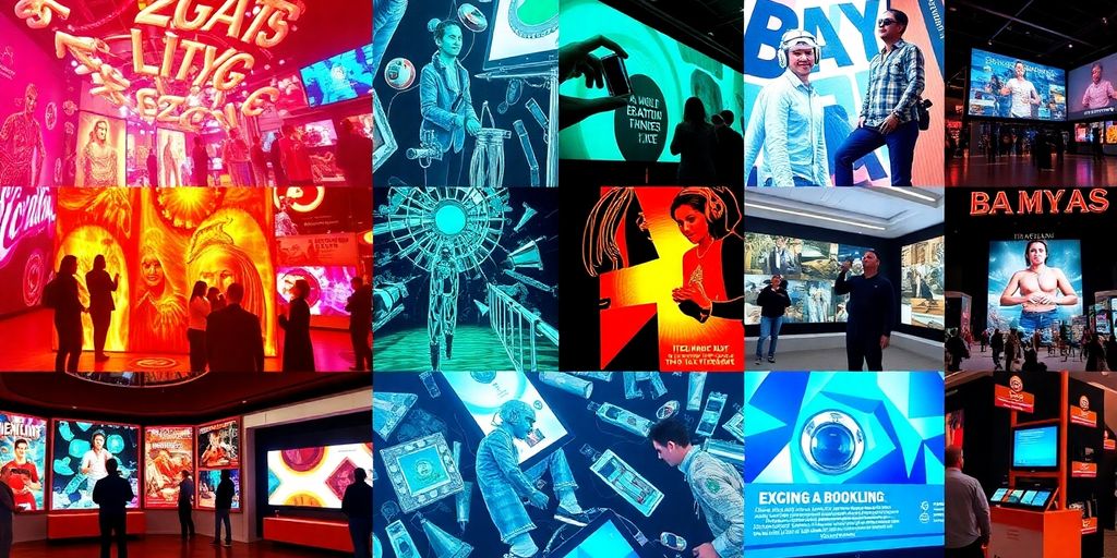 Collage of captivating interactive advertising examples.